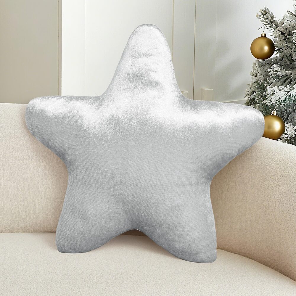 7458 Star Pillow - 20" Soft Velvet Star Shaped Decorative Throw Pillow